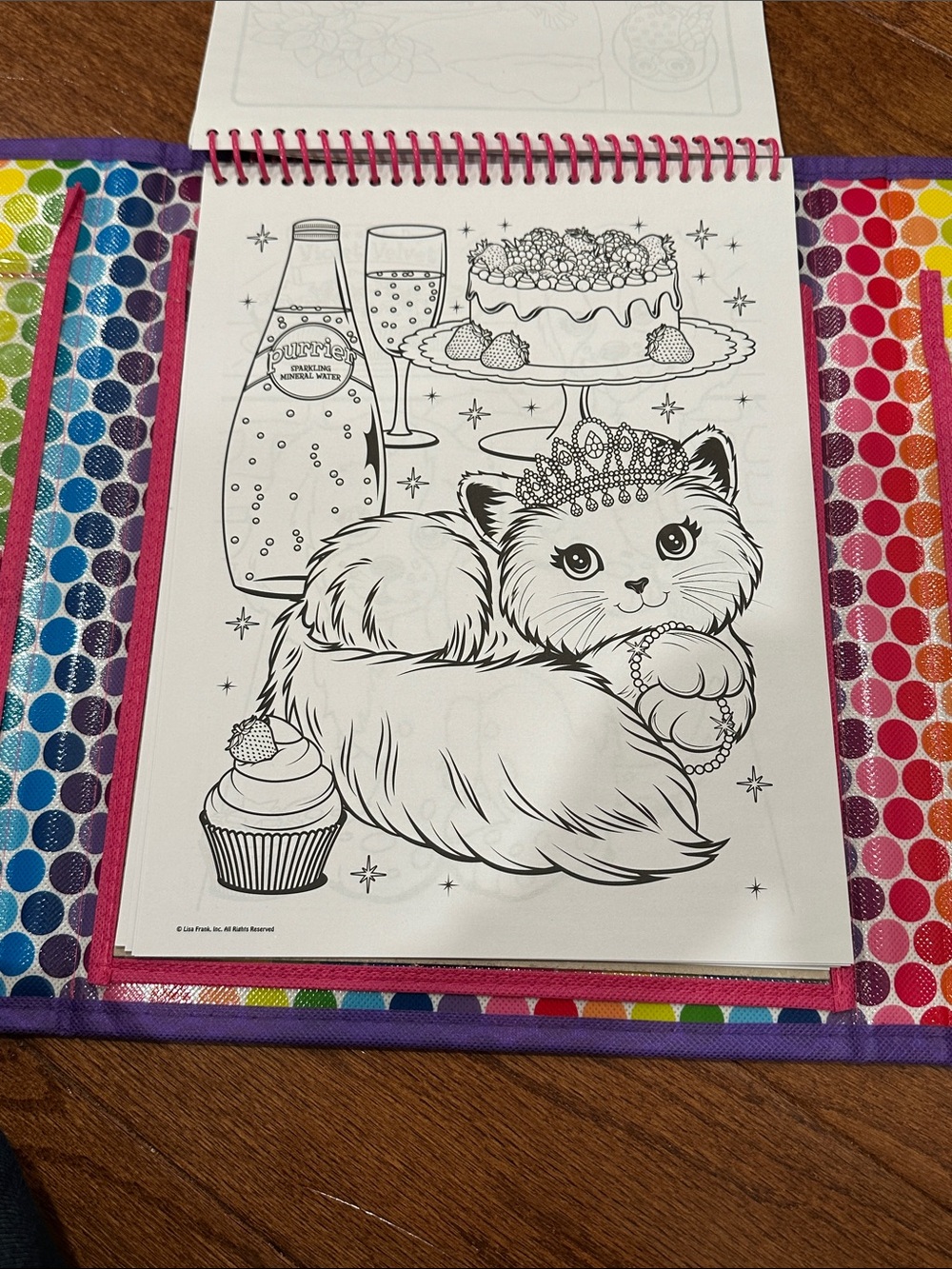 Lisa Frank Colorful Arctic Animal husky tri folder with handle - Picture 5 of 6